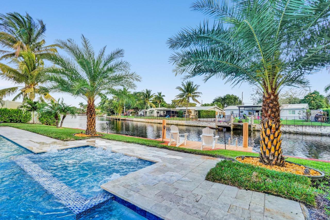 New! Waterfront Heated Pool & Jacuzzi 2 Mi To Beach - Fishing Pier Relaxing Spa & Hammock Fort Lauderdale Kültér fotó