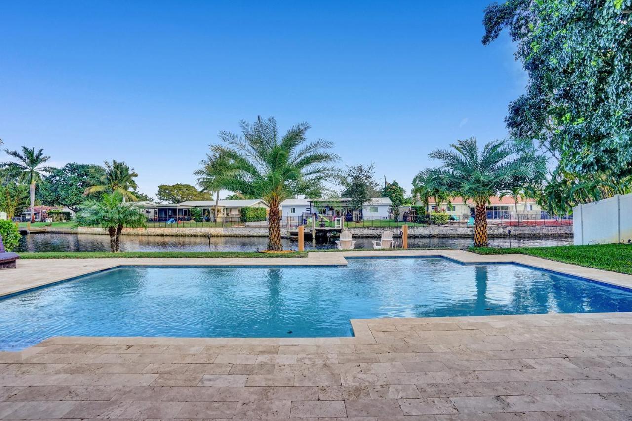 New! Waterfront Heated Pool & Jacuzzi 2 Mi To Beach - Fishing Pier Relaxing Spa & Hammock Fort Lauderdale Kültér fotó