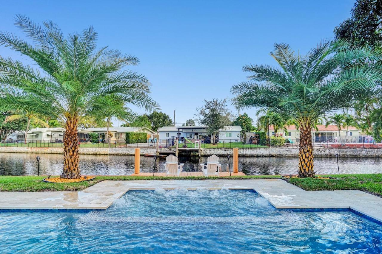 New! Waterfront Heated Pool & Jacuzzi 2 Mi To Beach - Fishing Pier Relaxing Spa & Hammock Fort Lauderdale Kültér fotó