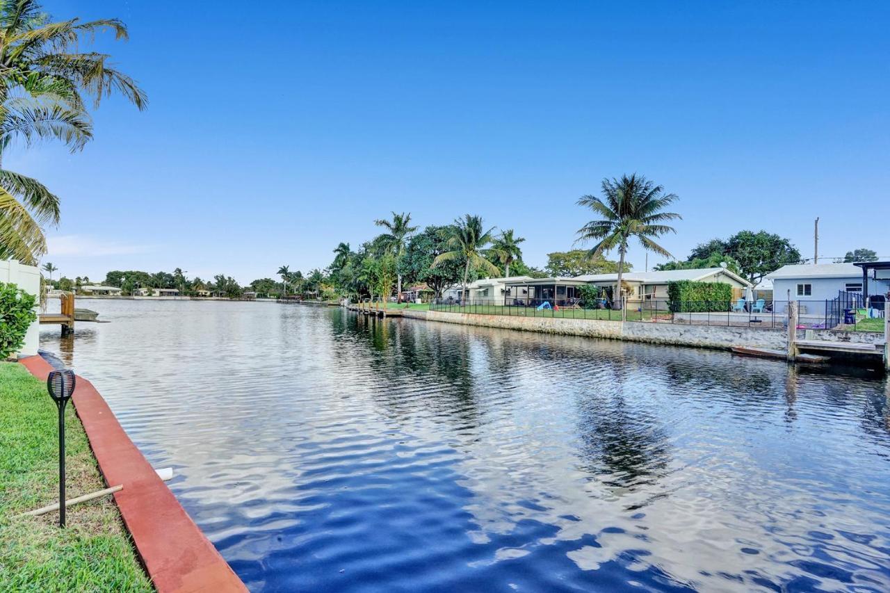 New! Waterfront Heated Pool & Jacuzzi 2 Mi To Beach - Fishing Pier Relaxing Spa & Hammock Fort Lauderdale Kültér fotó