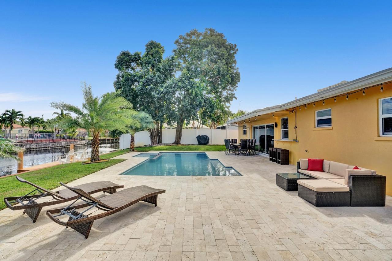 New! Waterfront Heated Pool & Jacuzzi 2 Mi To Beach - Fishing Pier Relaxing Spa & Hammock Fort Lauderdale Kültér fotó