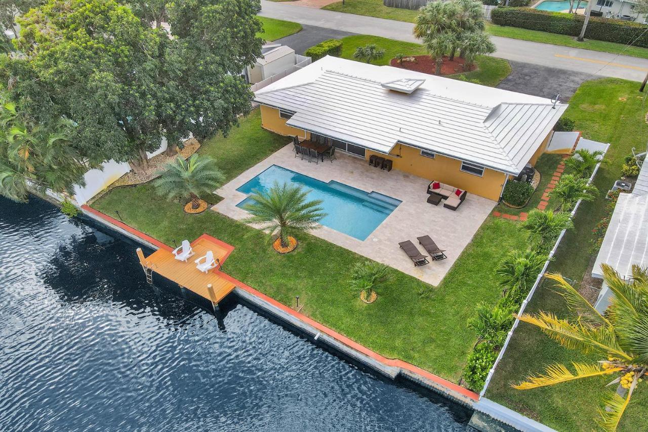 New! Waterfront Heated Pool & Jacuzzi 2 Mi To Beach - Fishing Pier Relaxing Spa & Hammock Fort Lauderdale Kültér fotó