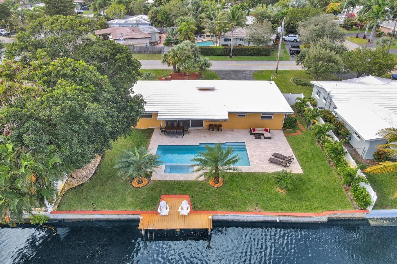 New! Waterfront Heated Pool & Jacuzzi 2 Mi To Beach - Fishing Pier Relaxing Spa & Hammock Fort Lauderdale Kültér fotó