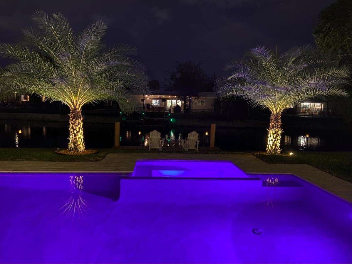 New! Waterfront Heated Pool & Jacuzzi 2 Mi To Beach - Fishing Pier Relaxing Spa & Hammock Fort Lauderdale Kültér fotó